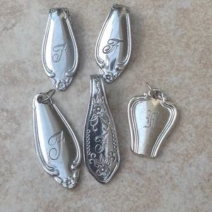 F monogrammed pendant